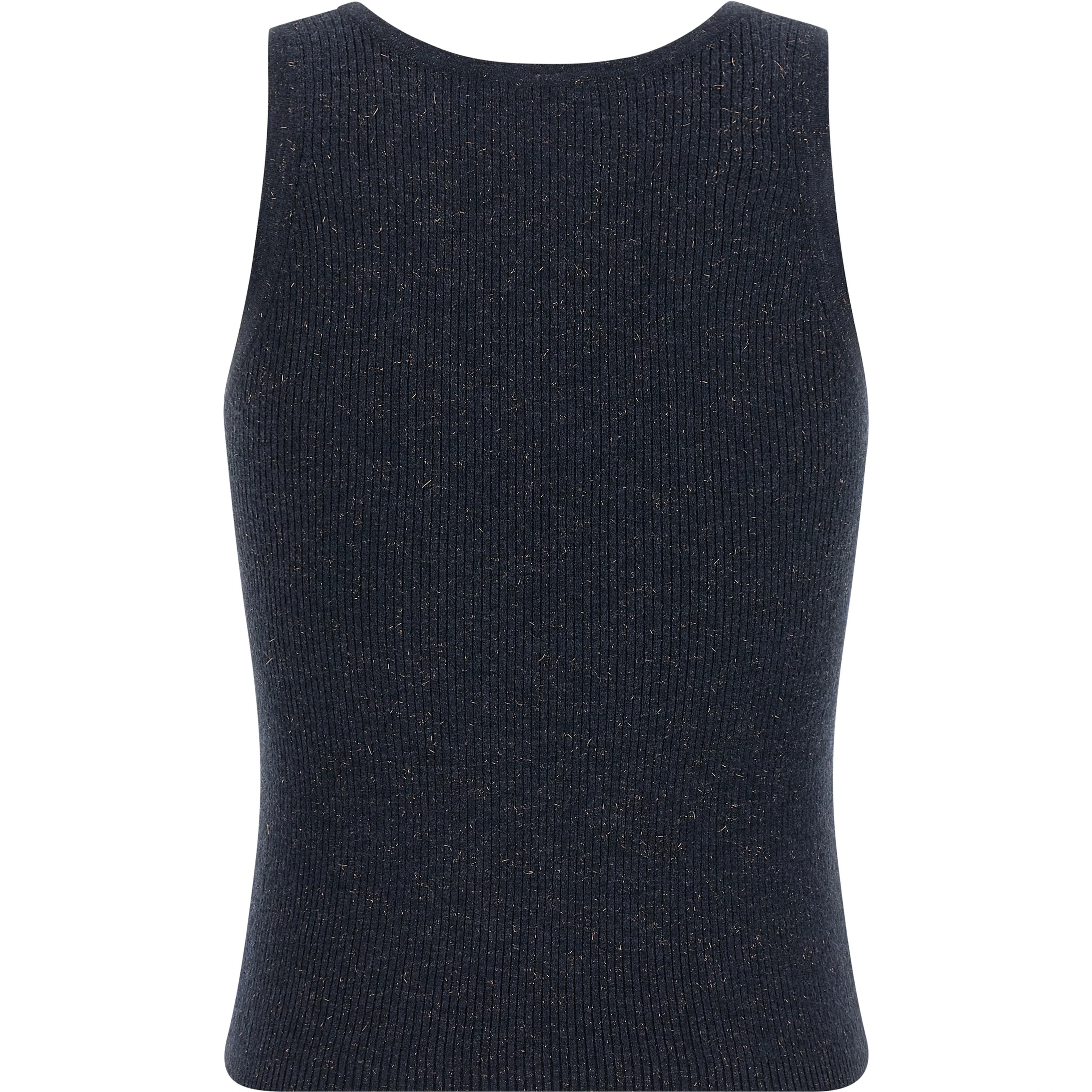 Blue Cashmere Sleeveles T-Shirt