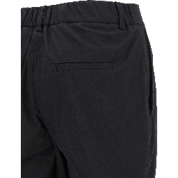 Black Cotton Casual Pants