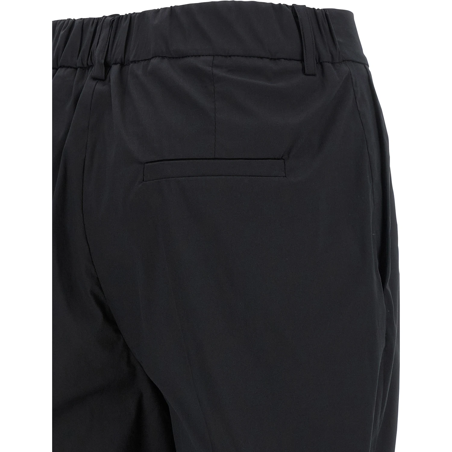 Black Cotton Casual Pants
