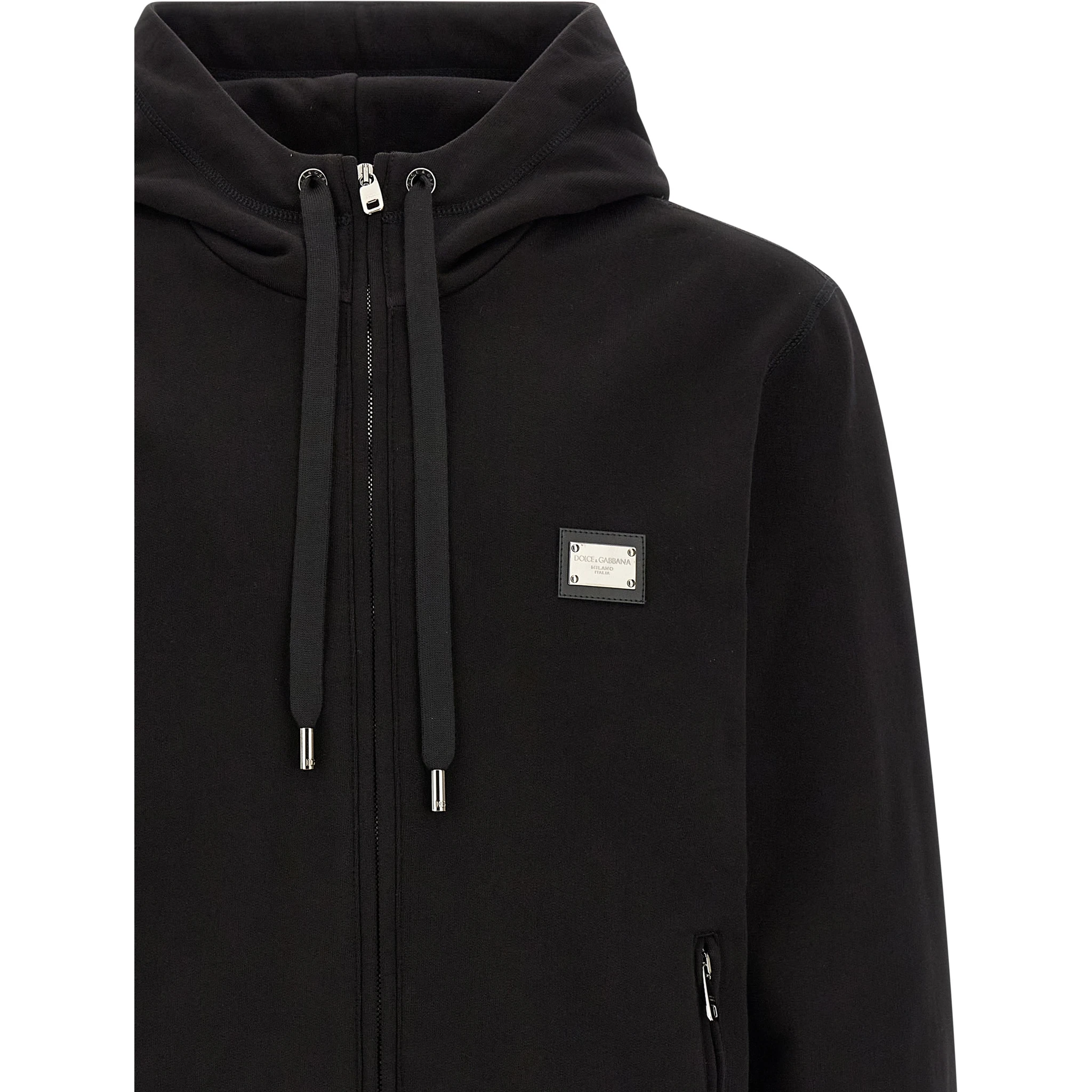 Black Cotton Sweatshirt