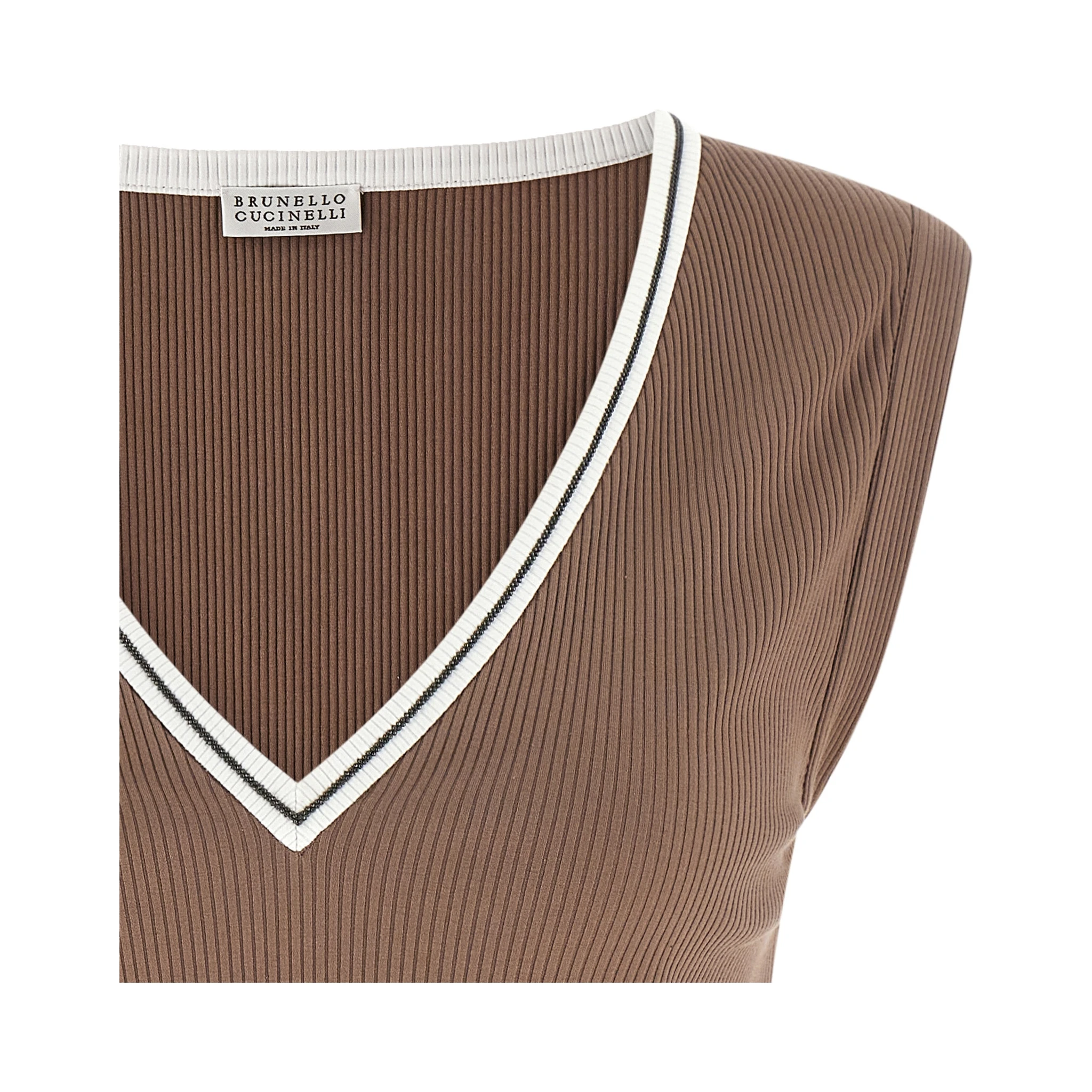 Brown Cotton Tank Tops