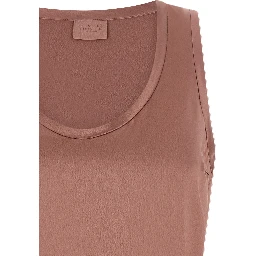 Multicolor Silk Sleeveles T-Shirt