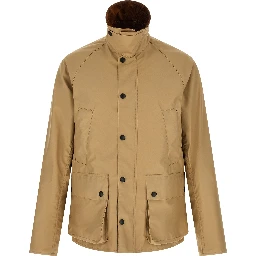 Beige Nylon Shell Jacket