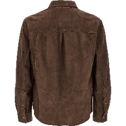 Brown Lamb Leather Blouse