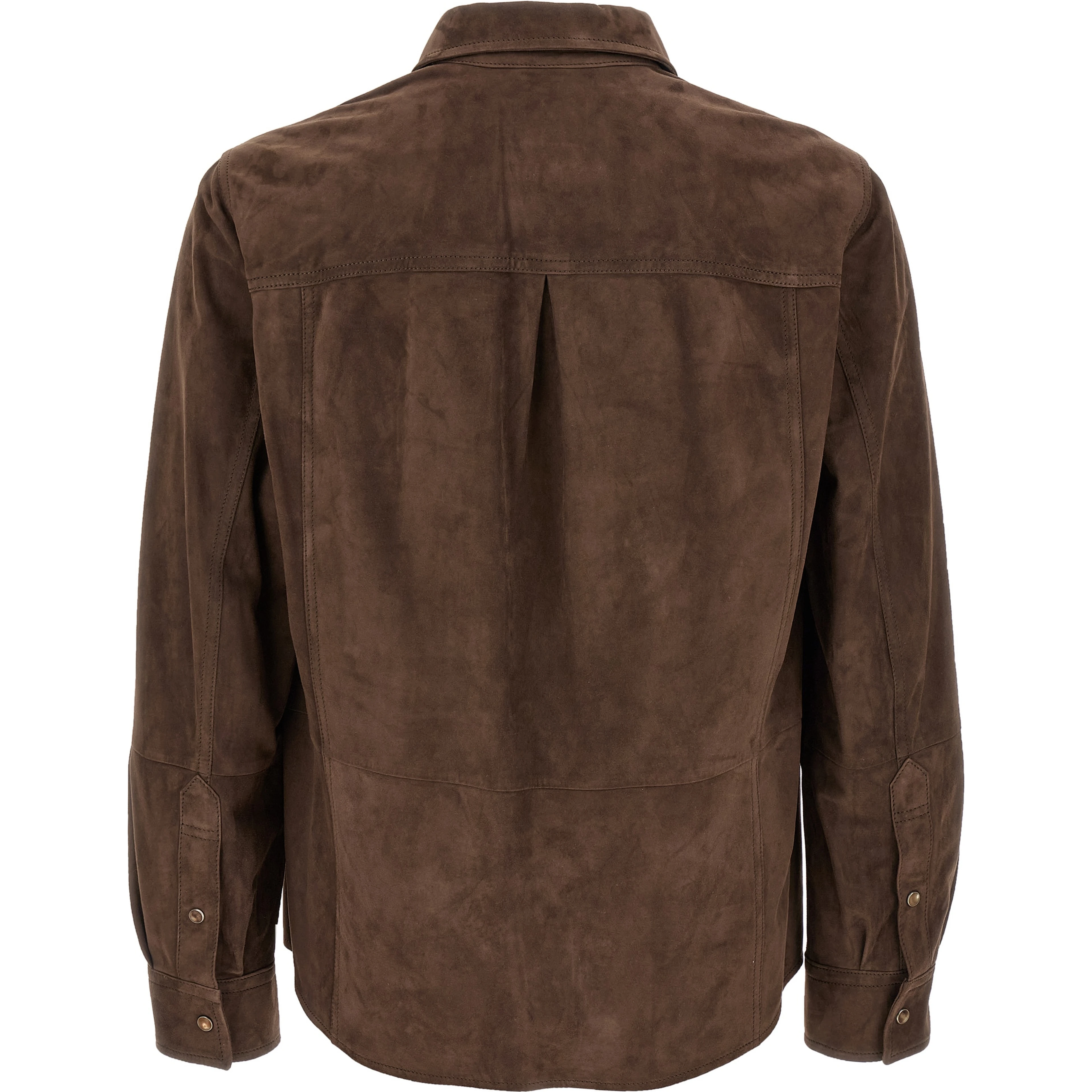 Brown Lamb Leather Blouse