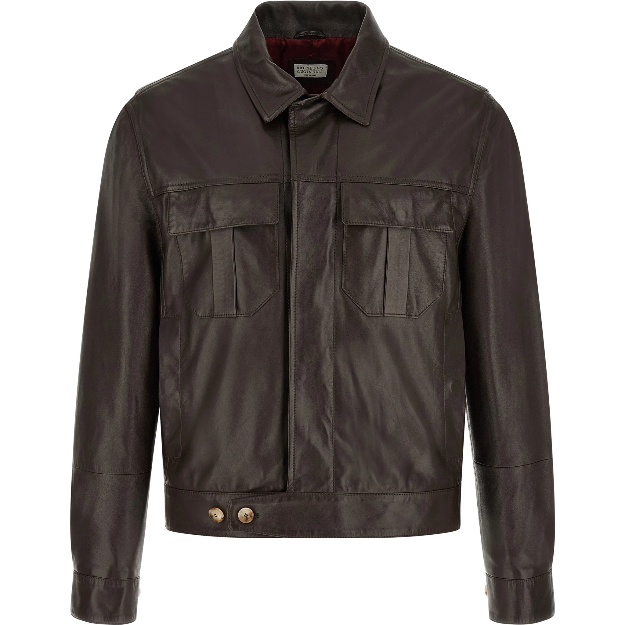Brown Lamb Leather Leather Jacket