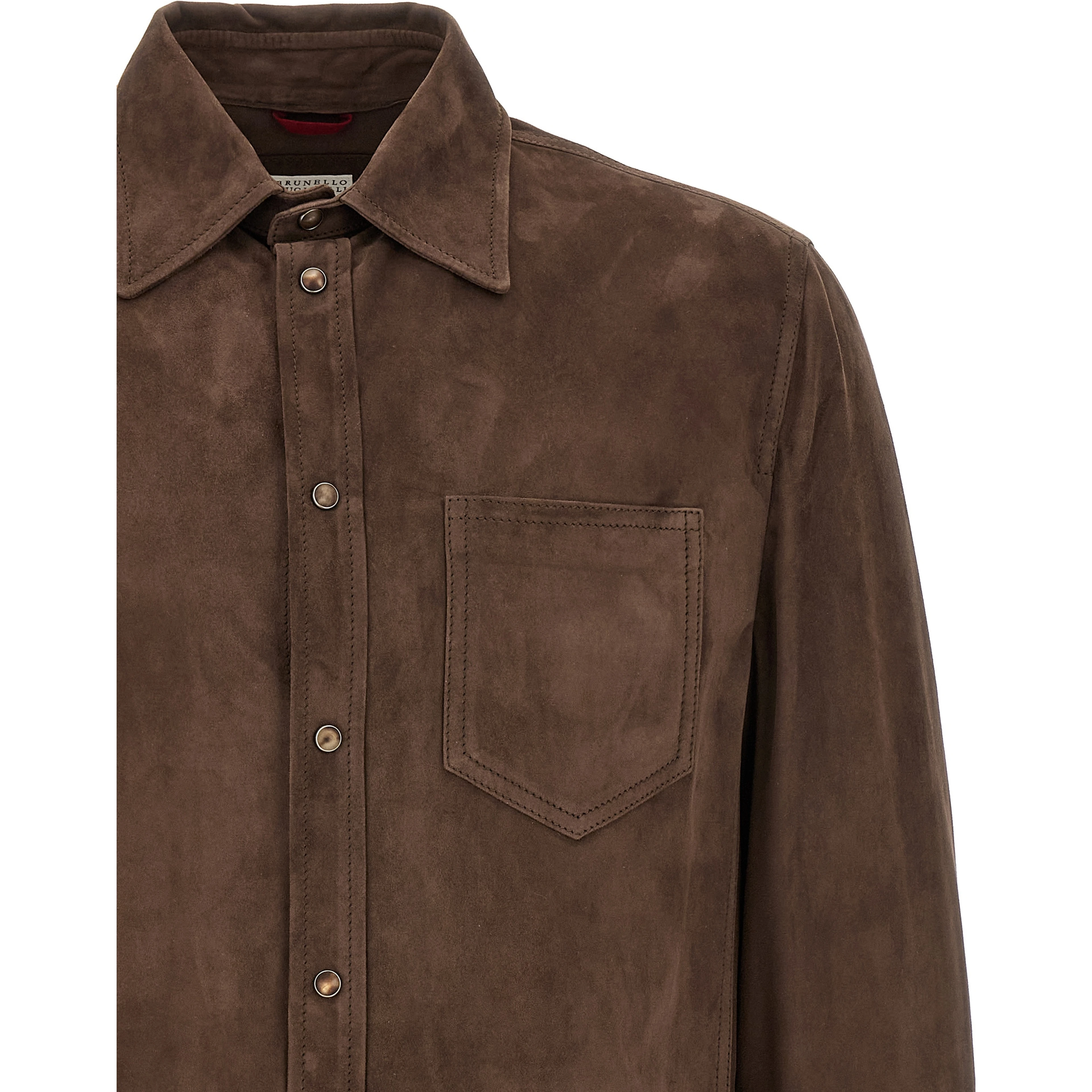 Brown Lamb Leather Blouse