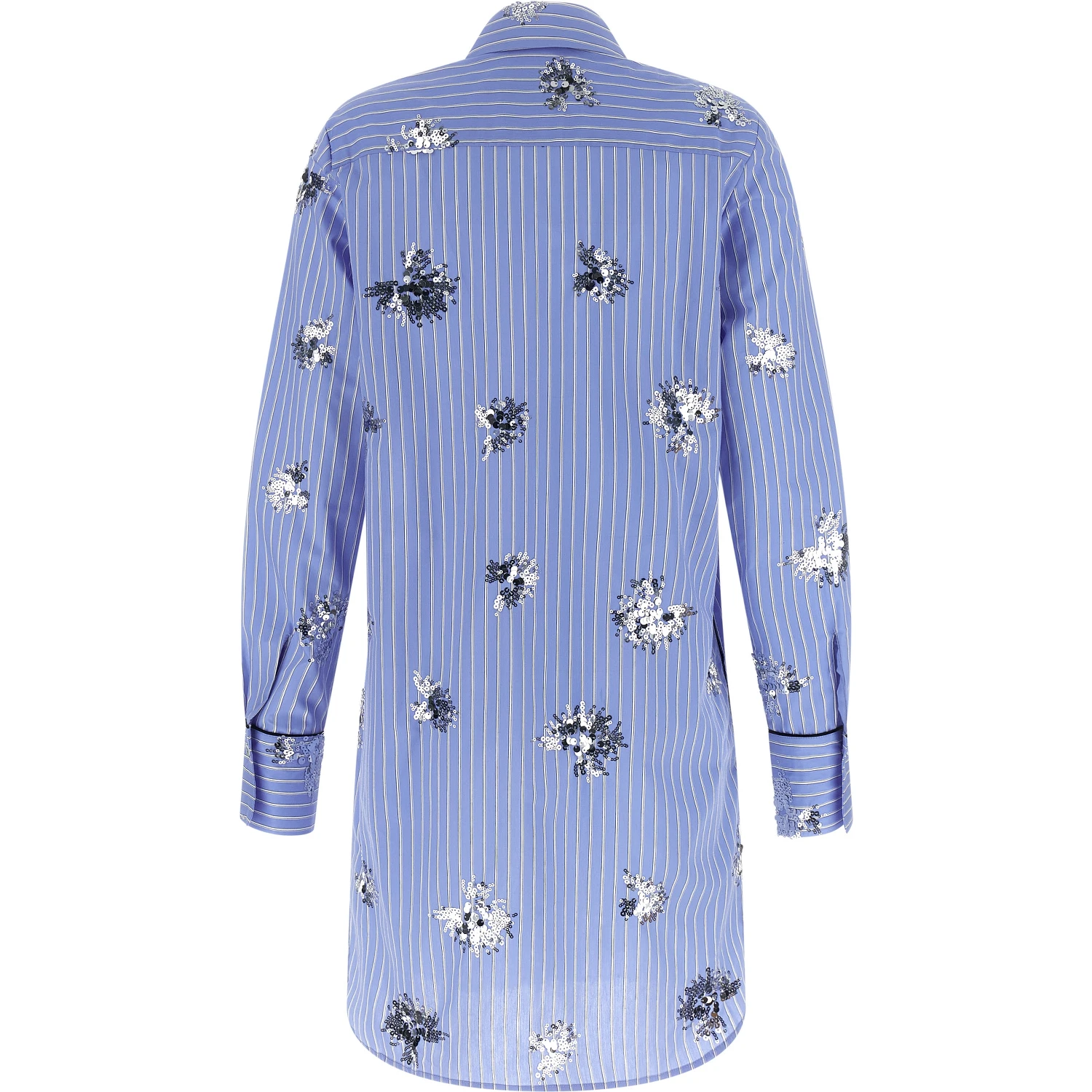 Blue Cotton Short Dress