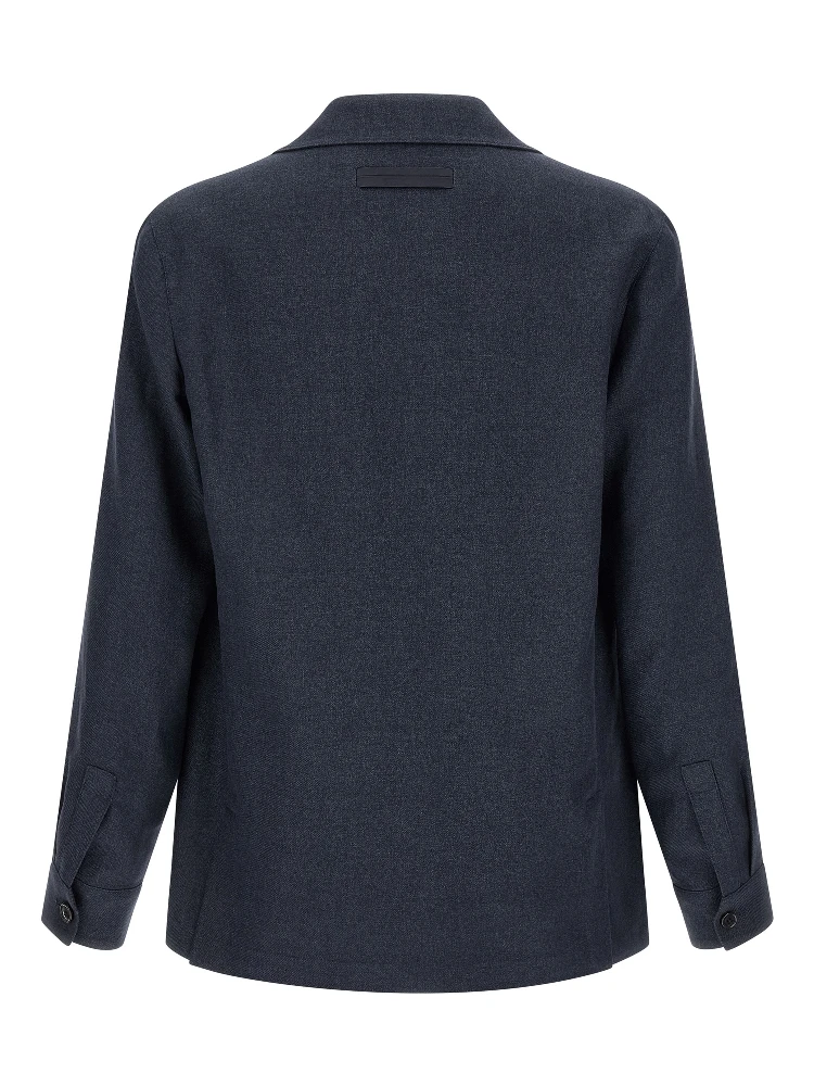 Blue Linen Full-Length Jacket alternative