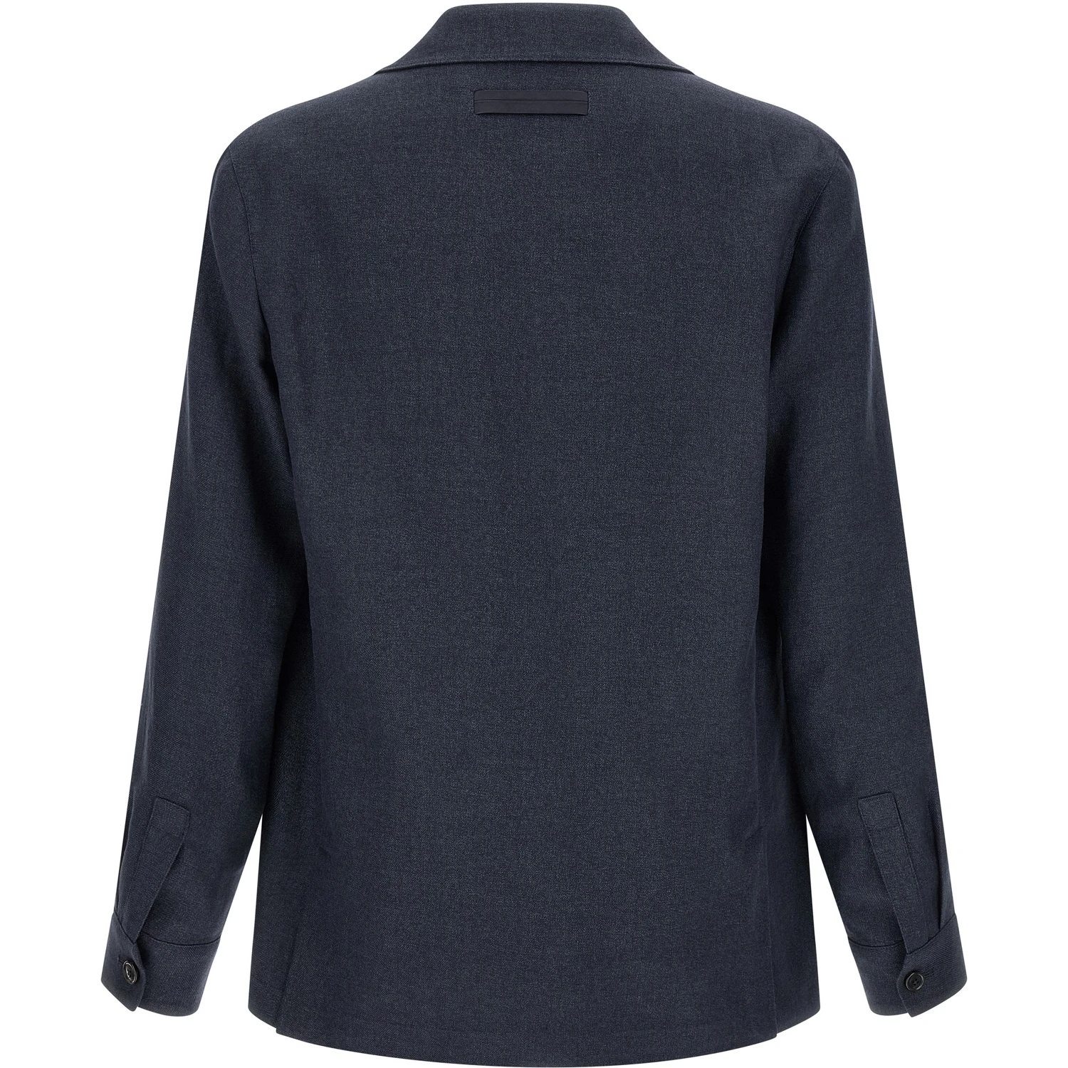 Blue Linen Full-Length Jacket
