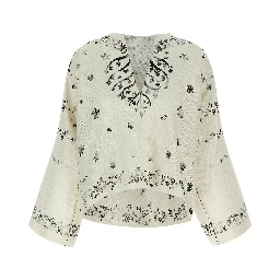 Bicolor Linen Blouse