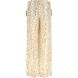 Gold Linen Casual Pants