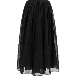 Black Cotton Mini Skirt