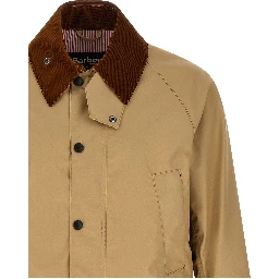 Beige Nylon Shell Jacket