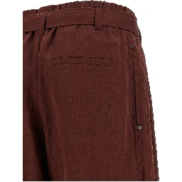 Bordeaux Cotton Flared Pants