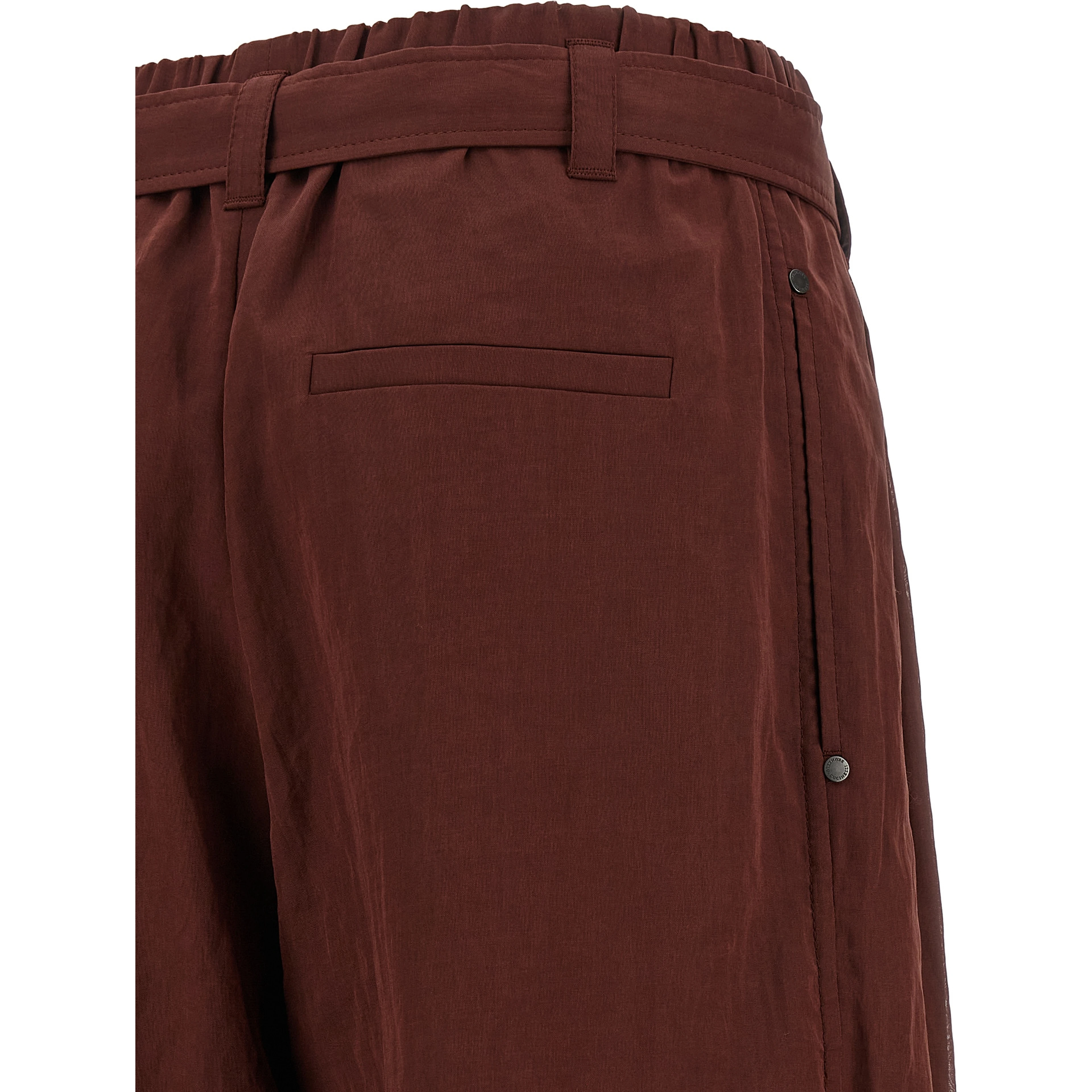 Bordeaux Cotton Flared Pants