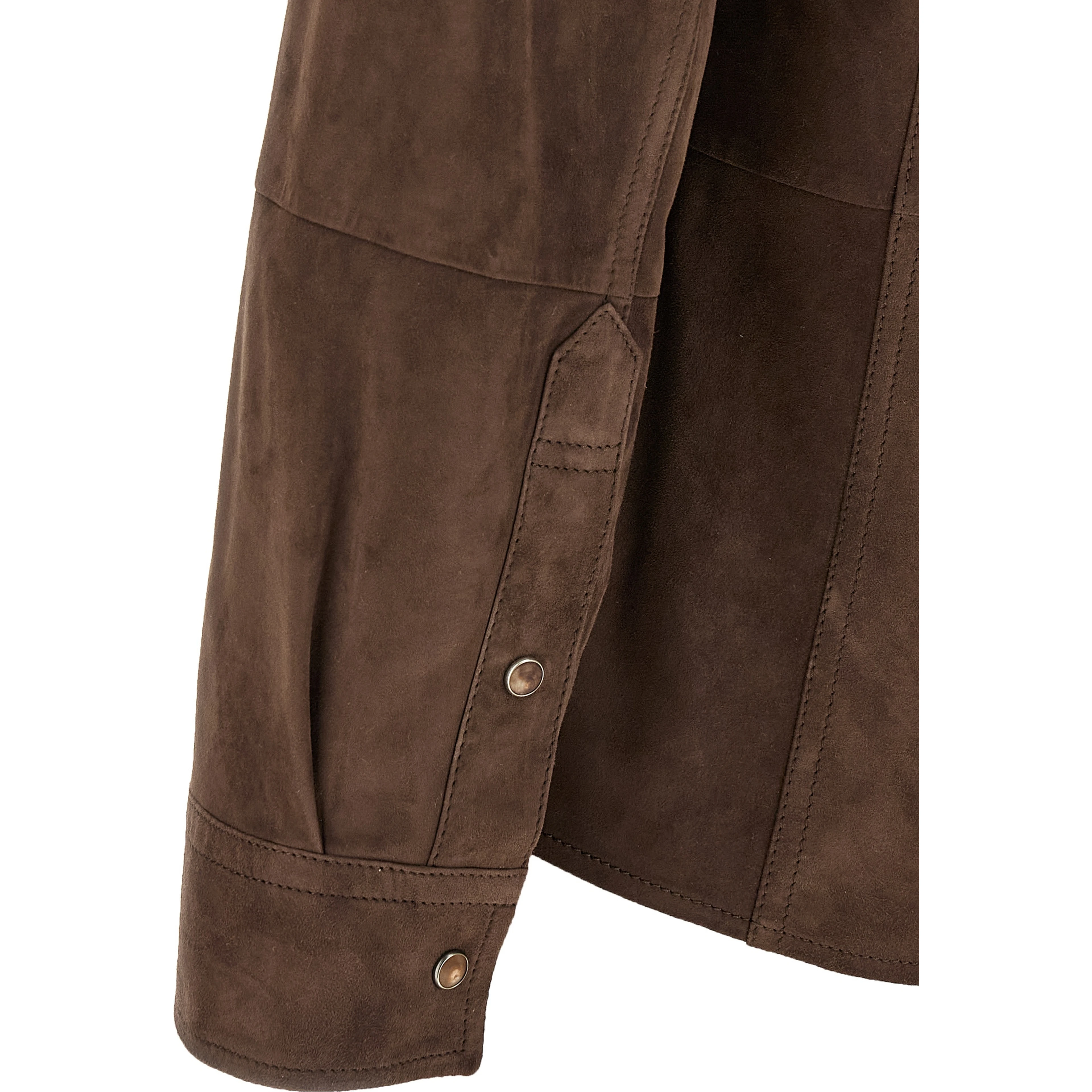 Brown Lamb Leather Blouse
