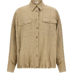 Beige Viscose Blouse