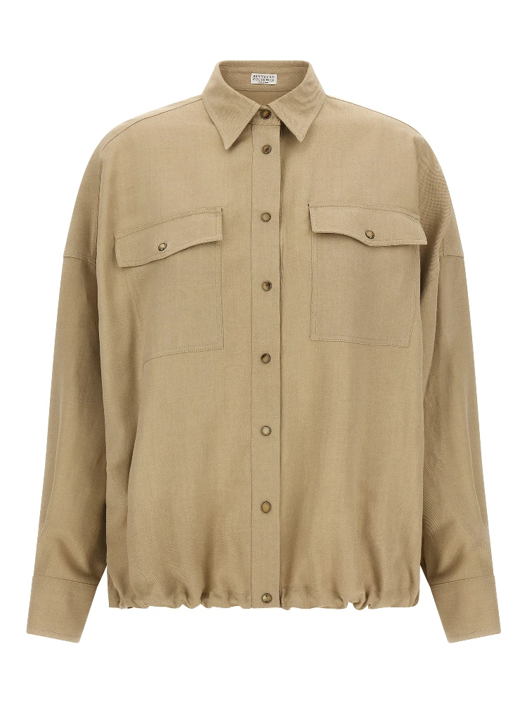 Beige Viscose Blouse