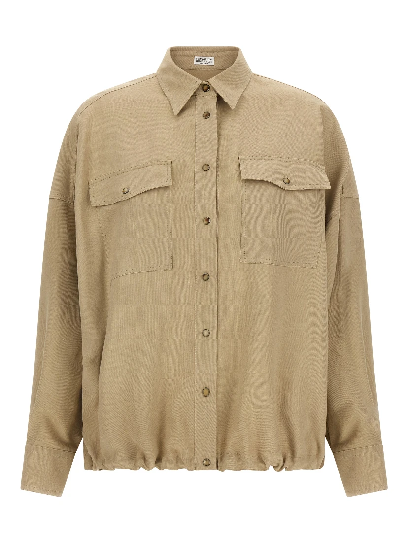 Beige Viscose Blouse