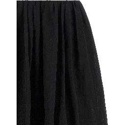Black Cotton Mini Skirt