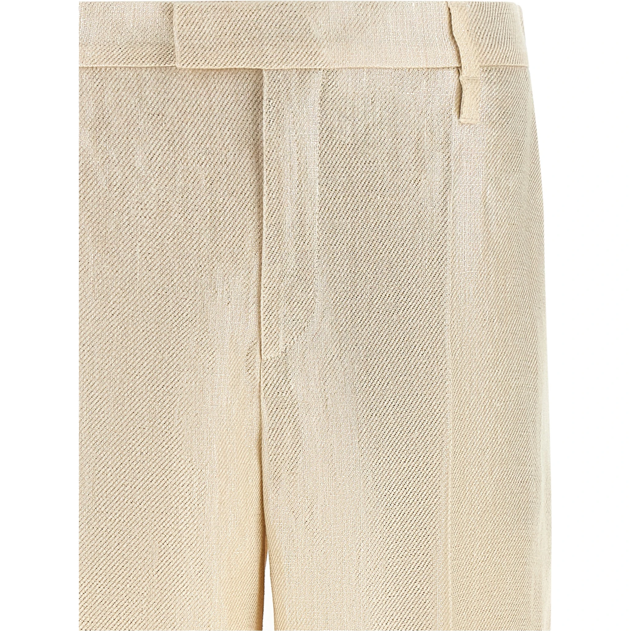 Gold Linen Casual Pants