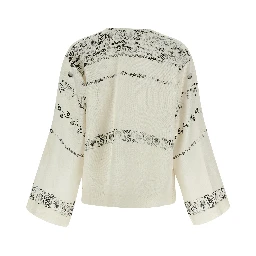 Bicolor Linen Blouse