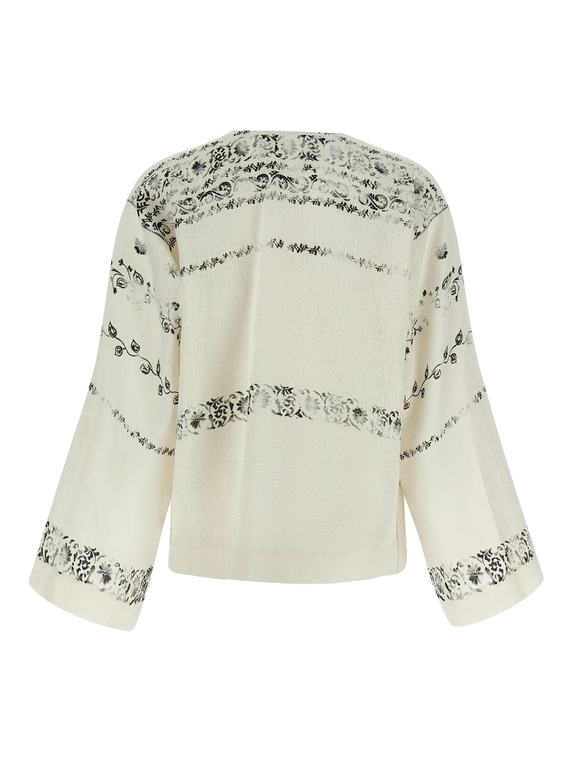 Bicolor Linen Blouse