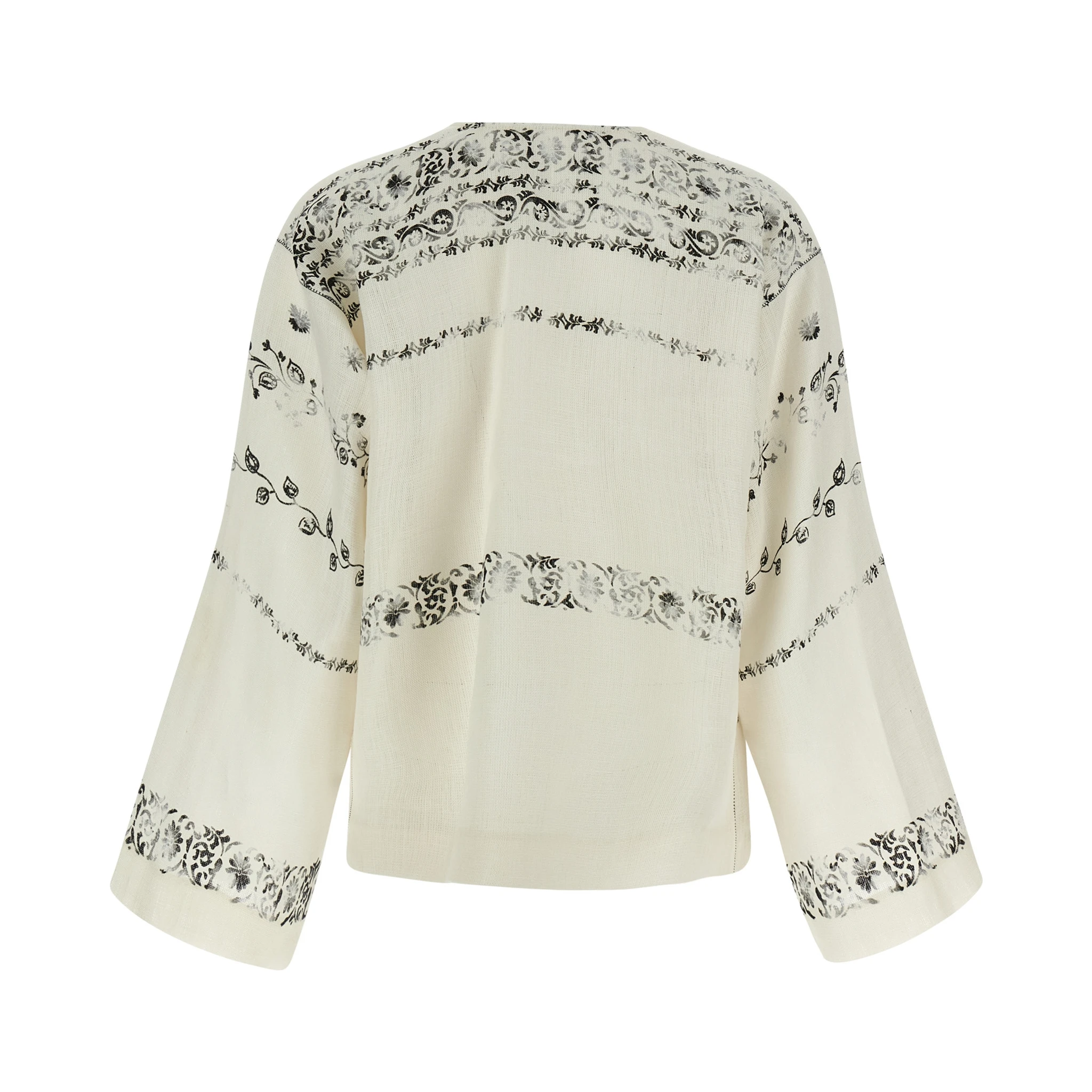 Bicolor Linen Blouse