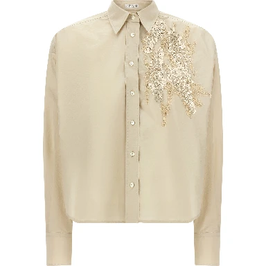 Beige Cotton Blouse