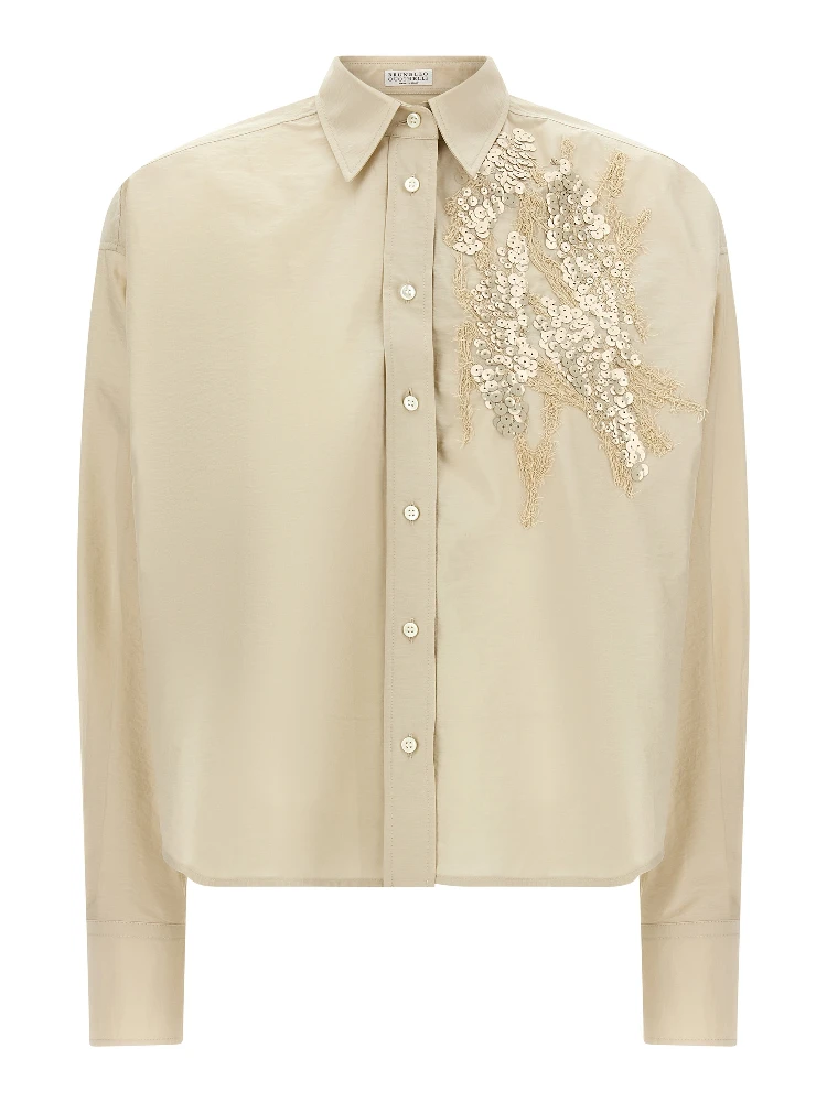 Beige Cotton Blouse