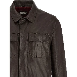 Brown Lamb Leather Leather Jacket