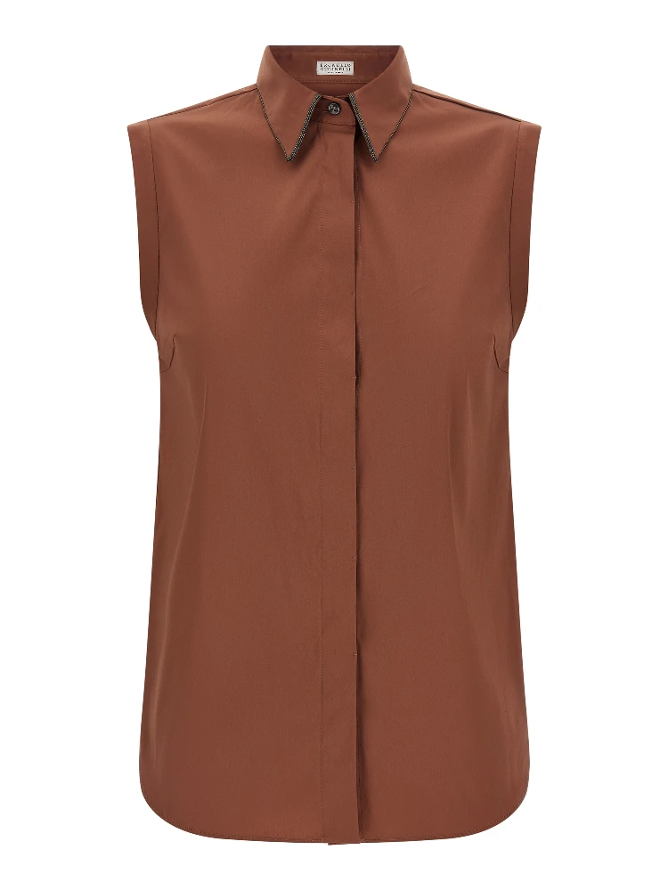 Brown Cotton Blouse