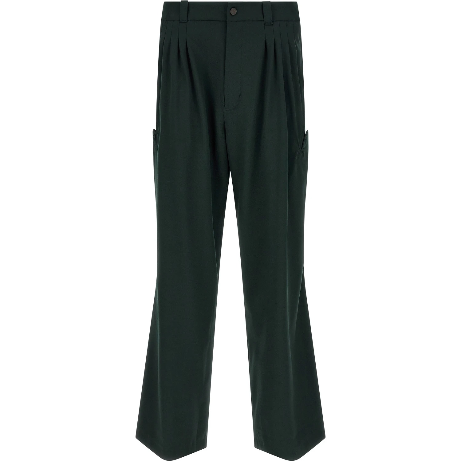 Bicolor Virgin Wool Casual Pants