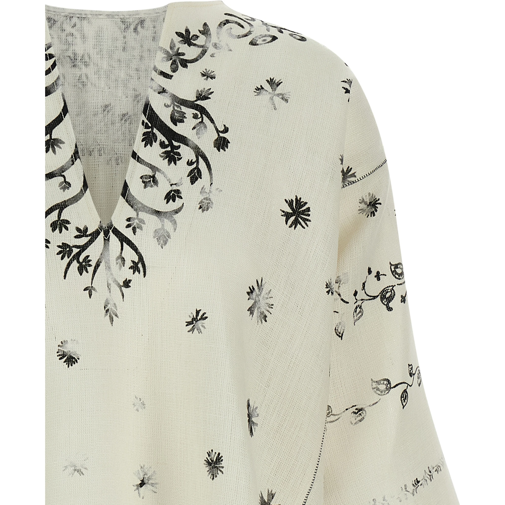 Bicolor Linen Blouse