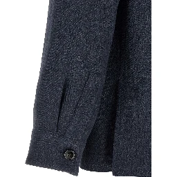 Blue Linen Full-Length Jacket