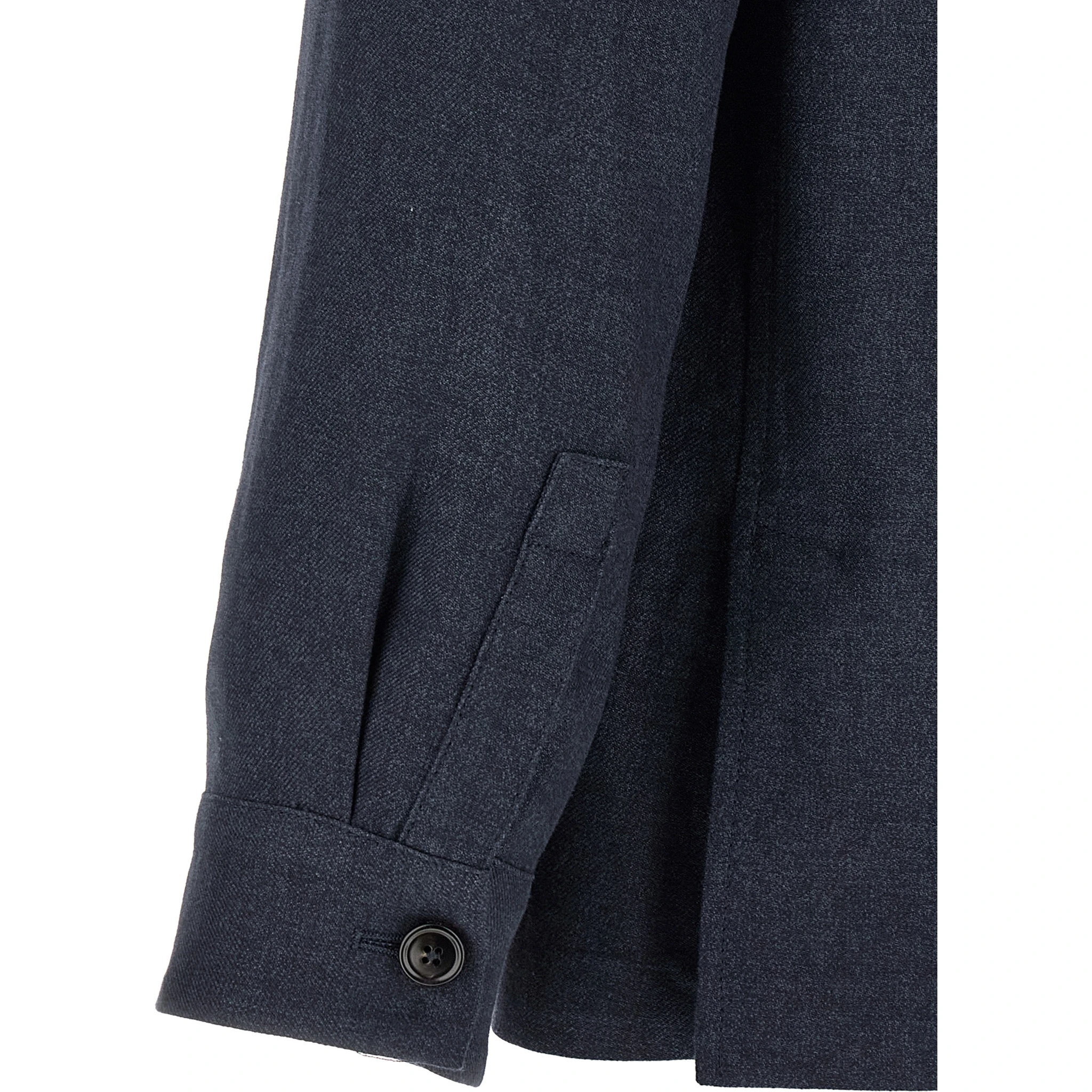 Blue Linen Full-Length Jacket