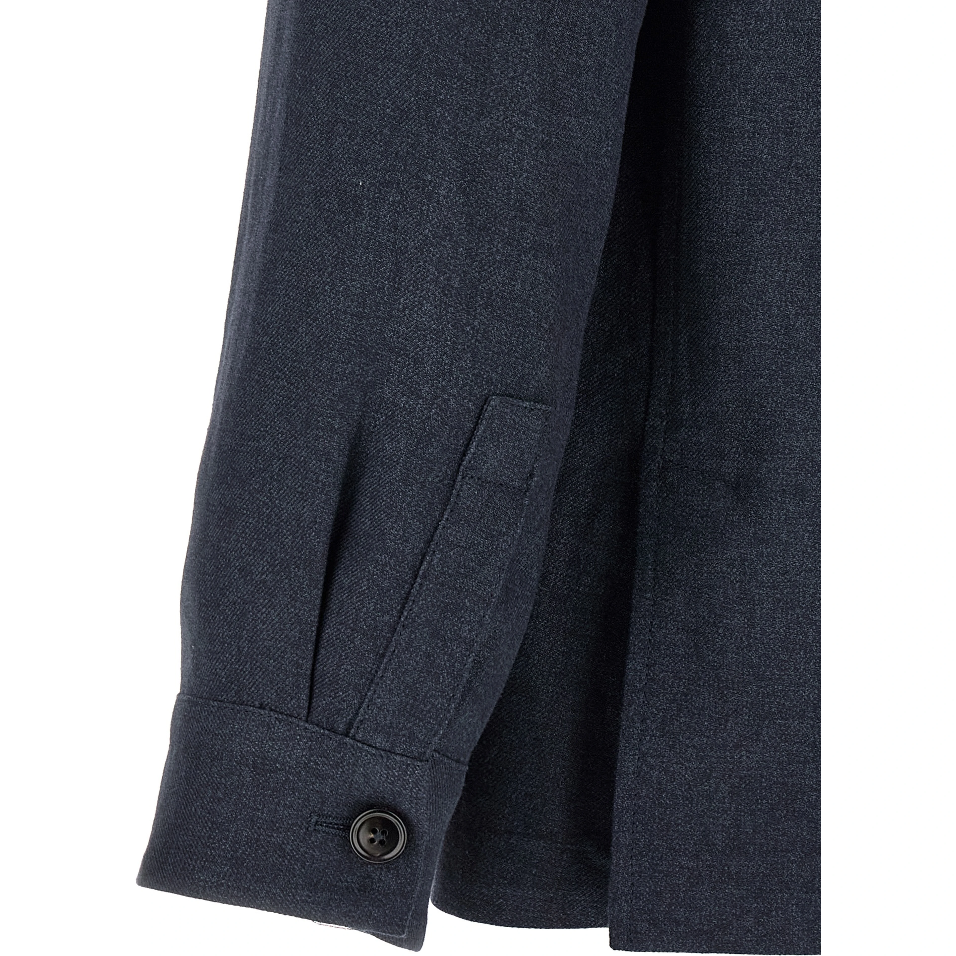Blue Linen Full-Length Jacket