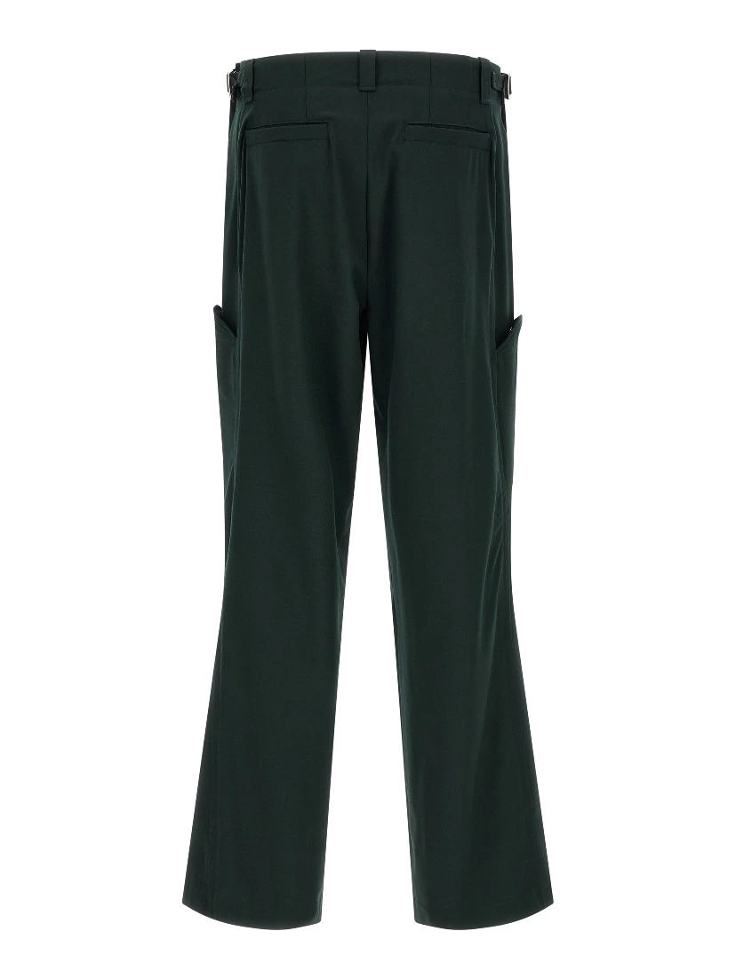 Bicolor Virgin Wool Casual Pants