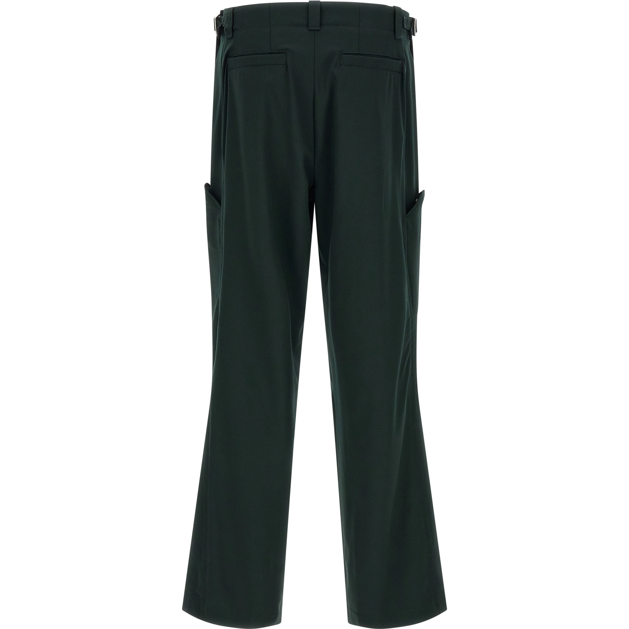 Bicolor Virgin Wool Casual Pants