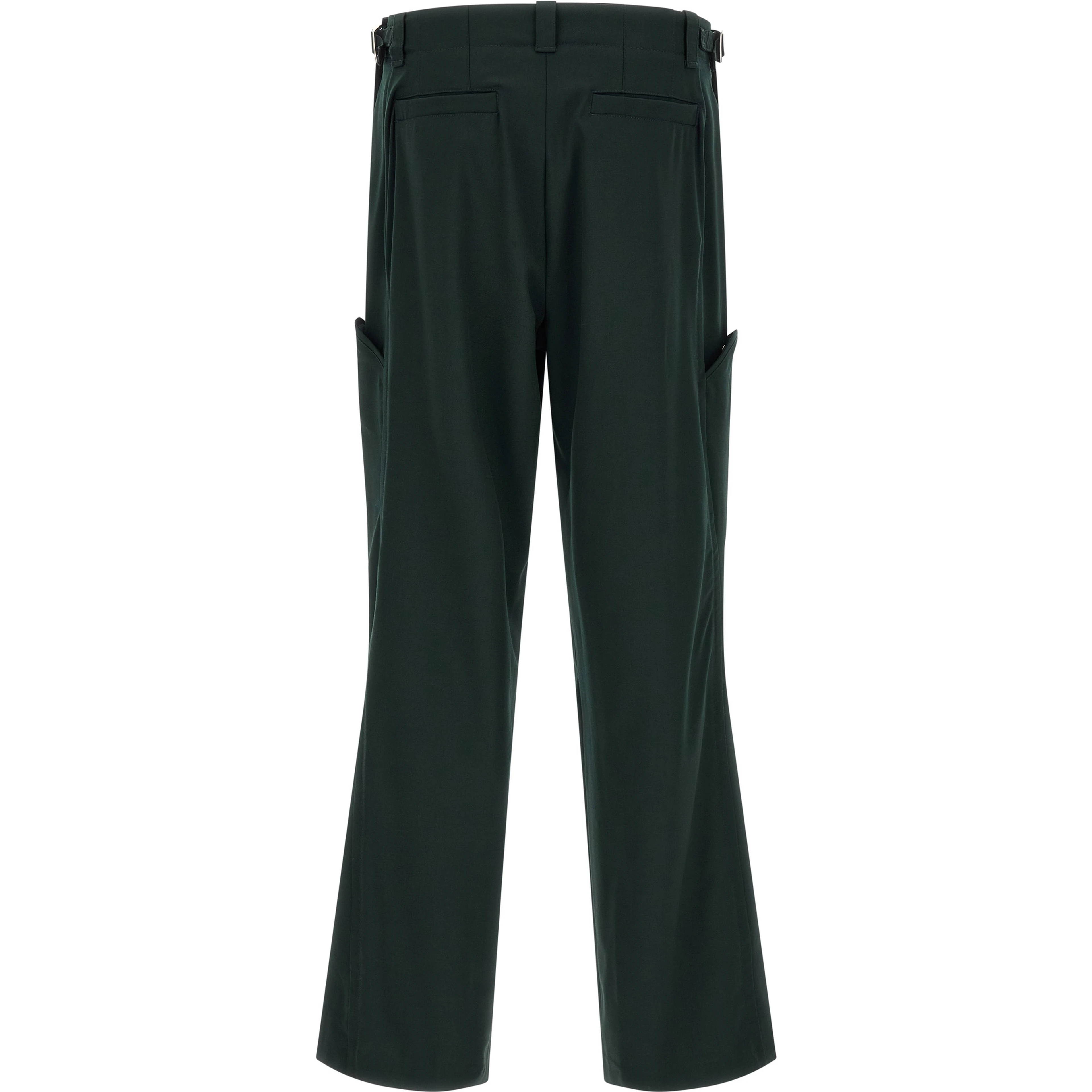Bicolor Virgin Wool Casual Pants