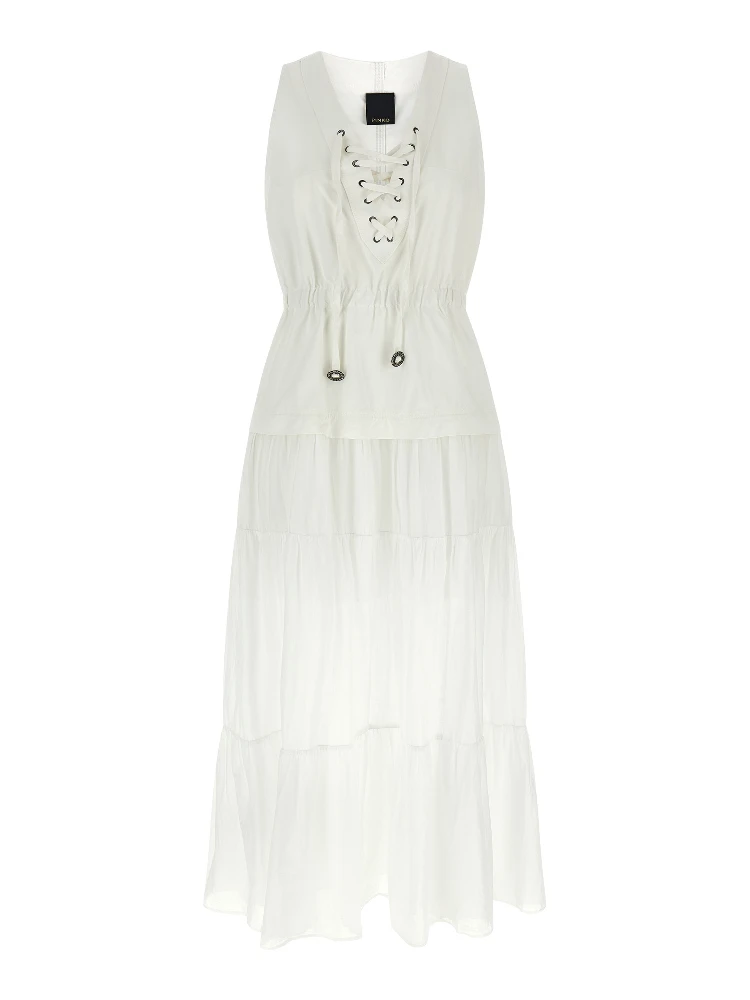 White Cotton Long Dress