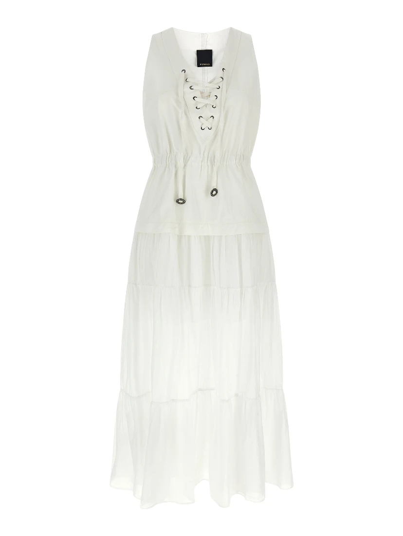 White Cotton Long Dress