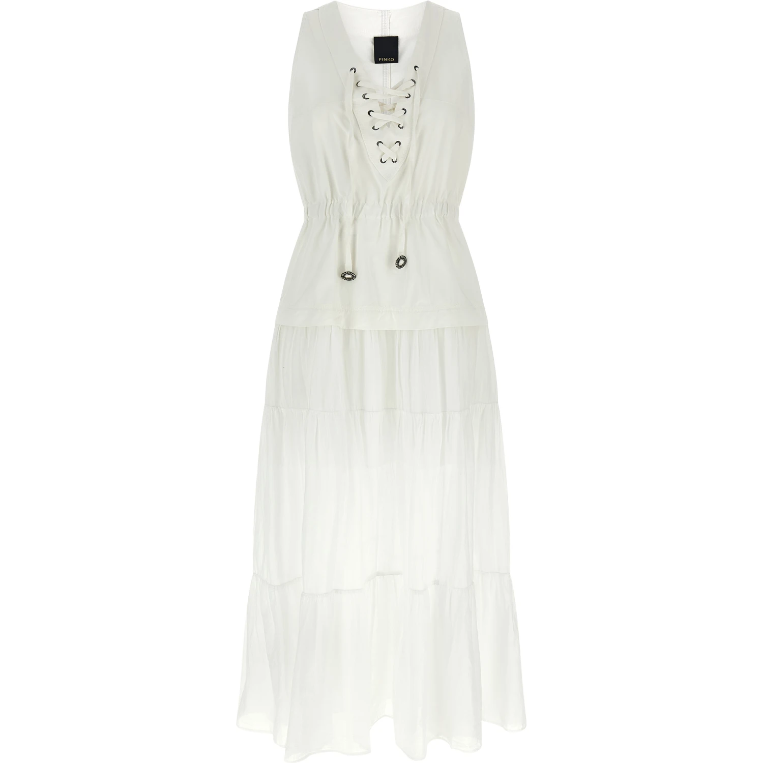 White Cotton Long Dress