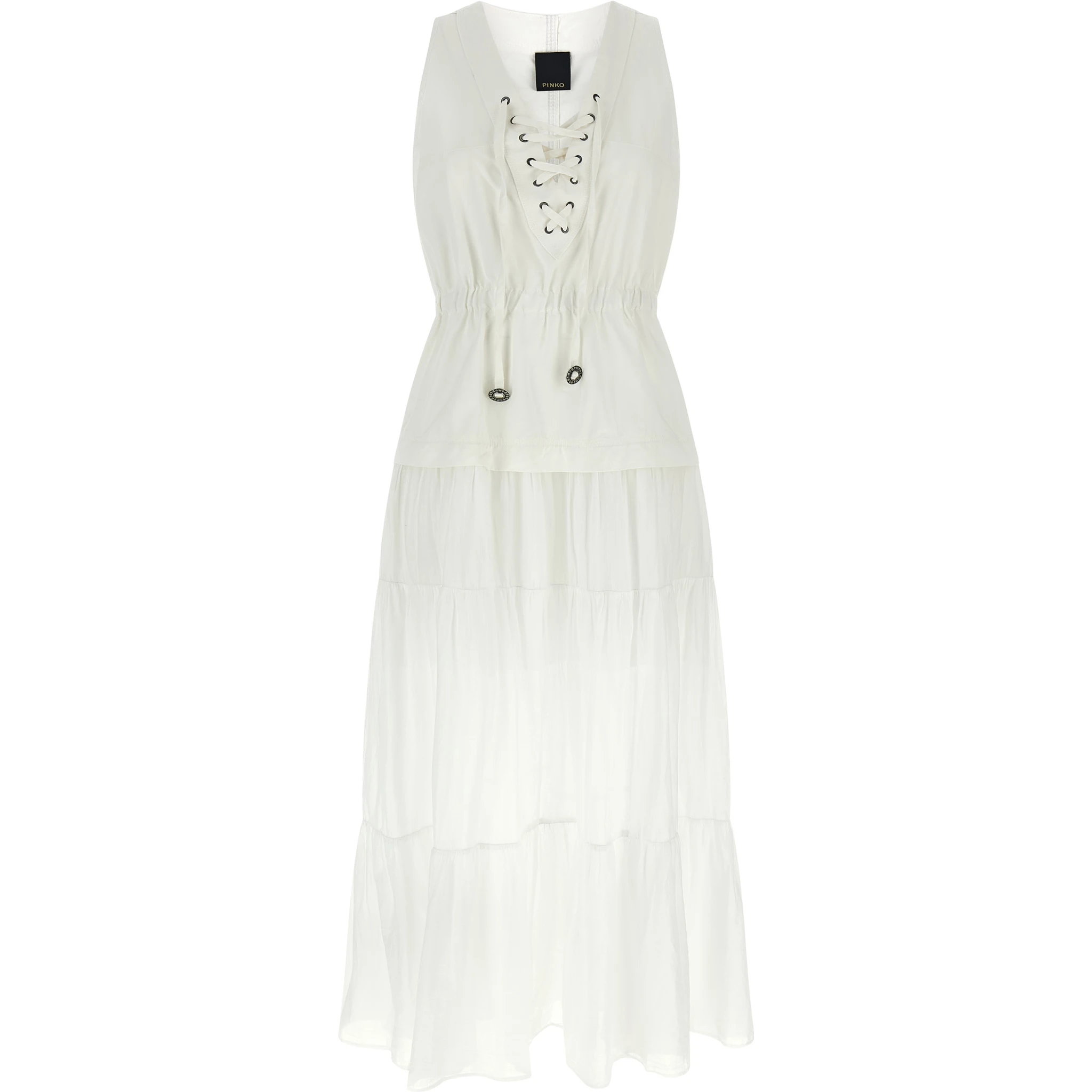 White Cotton Long Dress