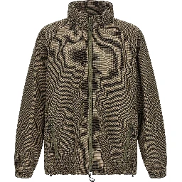 Bicolor Linen Shell Jacket