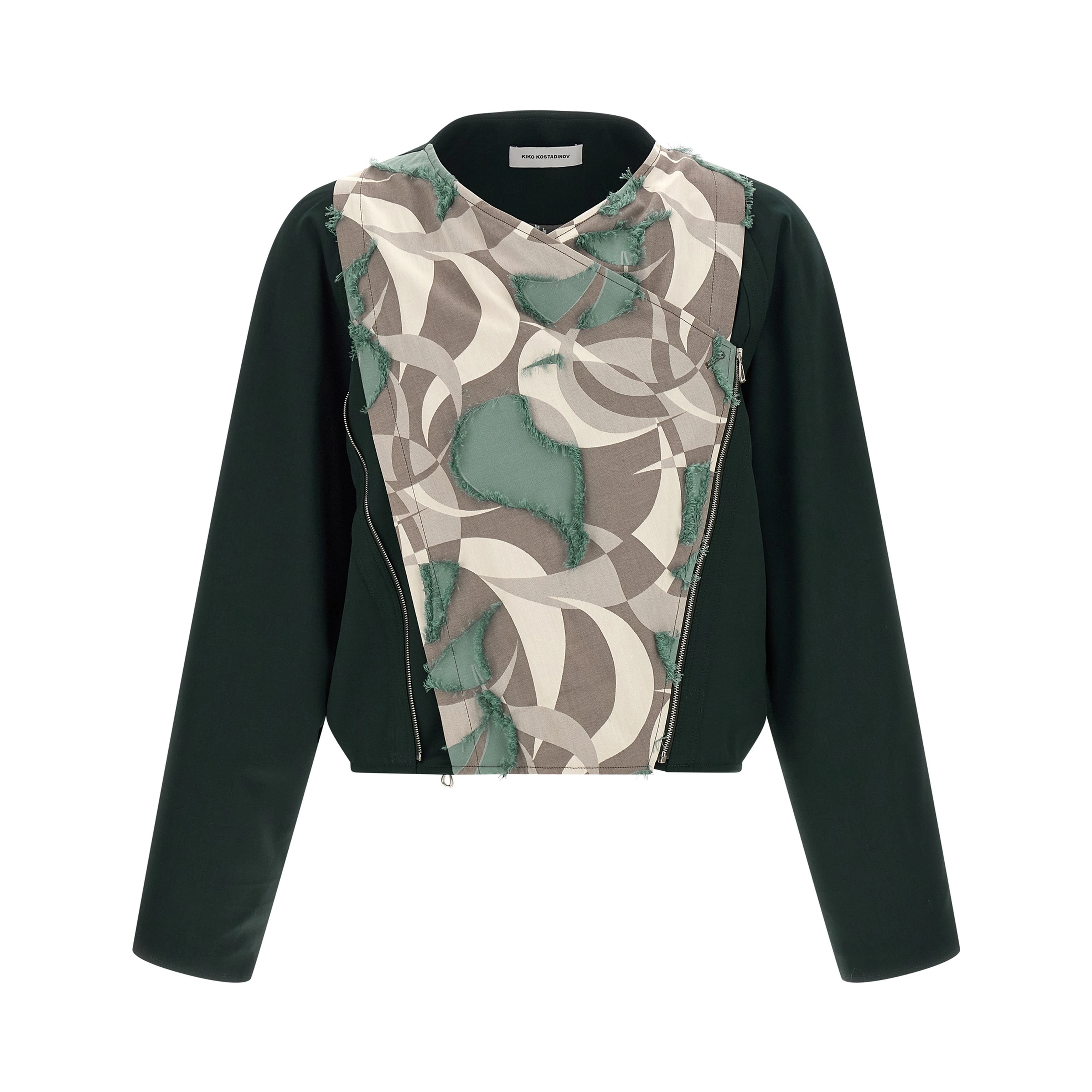 Multicolor Virgin Wool Shell Jacket