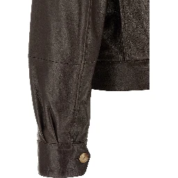 Brown Lamb Leather Leather Jacket