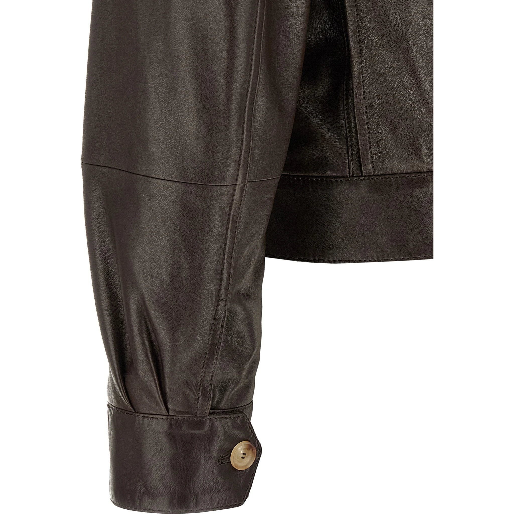 Brown Lamb Leather Leather Jacket