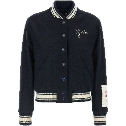 Blue Virgin Wool Bomber